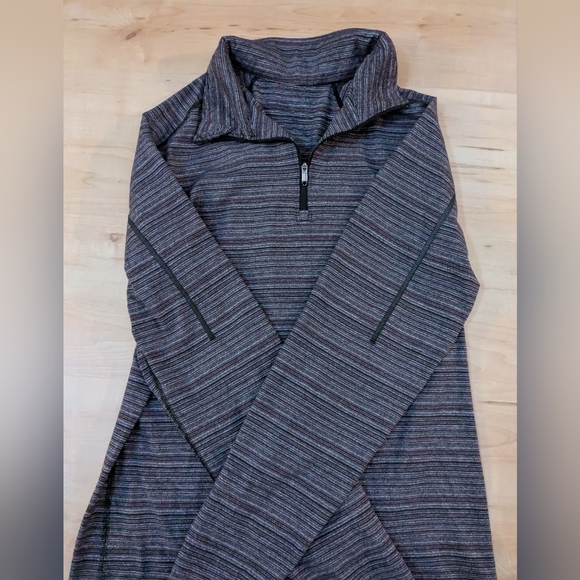 Medium Lululemon Striped Quarter-Zip - Picture 9 of 13